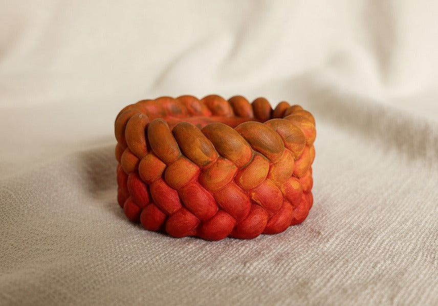 Kerzenhalter aus Gips  – handgemacht