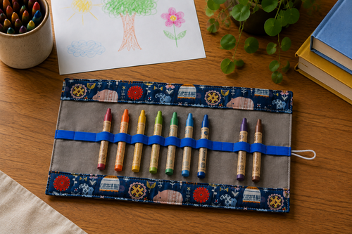 Buntes Rollmäppchen Tiermotiv, Produktansicht