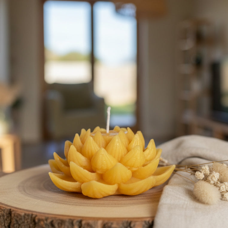 Bienenwachskerze Lotus