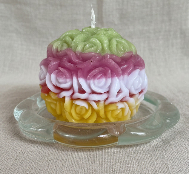 Blumenkerze aus Kerzenresten – handgemacht & nachhaltig | bunte Deko Kerze