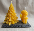 Dekorative Engel- und Tannenbaumkerze – handgemachte Weihnachtsdekoration