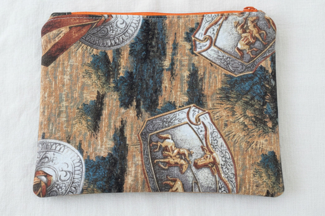 Handgemachte Stofftasche mit Pferdemotiv und Waldlandschaft